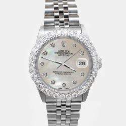 Rolex Custom Champagne 2.25ct Diamonds Stainless Steel Datejust  Automatic Women's Wristwatch 31mm