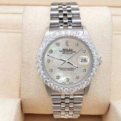 Rolex Custom Champagne 2.25ct Diamonds Stainless Steel Datejust  Automatic Women's Wristwatch 31mm