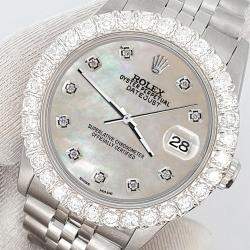 Rolex Custom Champagne 2.25ct Diamonds Stainless Steel Datejust  Automatic Women's Wristwatch 31mm