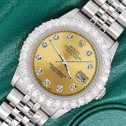 Rolex Custom Champagne 2.25ct Diamonds Stainless Steel Datejust  Automatic Women's Wristwatch 31mm