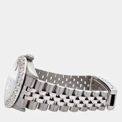Rolex Custom Black 2.25ct Diamonds Stainless Steel Datejust  Automatic Women's Wristwatch 31mm