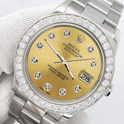 Rolex Custom Champagne 1.62ct Diamonds Stainless Steel Datejust  Automatic Women's Wristwatch 31mm
