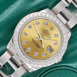 Rolex Custom Champagne 1.62ct Diamonds Stainless Steel Datejust  Automatic Women's Wristwatch 31mm