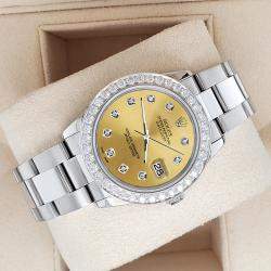 Rolex Custom Champagne 1.62ct Diamonds Stainless Steel Datejust  Automatic Women's Wristwatch 31mm