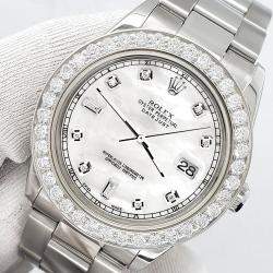 Rolex Custom White 1.62ct Diamonds Stainless Steel Datejust  Automatic Women's Wristwatch 31mm