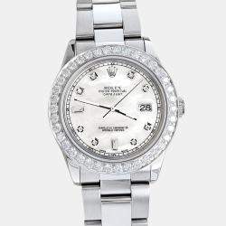 Rolex Custom White 1.62ct Diamonds Stainless Steel Datejust  Automatic Women's Wristwatch 31mm