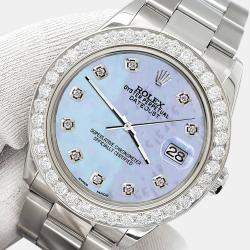 Rolex Custom Purple 1.62ct Diamonds Stainless Steel Datejust  Automatic Women's Wristwatch 31mm