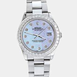 Rolex Custom Purple 1.62ct Diamonds Stainless Steel Datejust  Automatic Women's Wristwatch 31mm