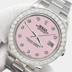 Rolex Custom Orchid Pink 1.62ct Diamonds Stainless Steel Datejust  Automatic Women's Wristwatch 31mm