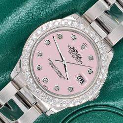 Rolex Custom Orchid Pink 1.62ct Diamonds Stainless Steel Datejust  Automatic Women's Wristwatch 31mm