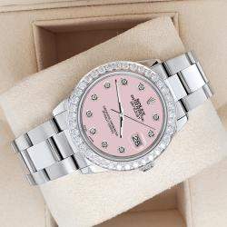 Rolex Custom Orchid Pink 1.62ct Diamonds Stainless Steel Datejust  Automatic Women's Wristwatch 31mm