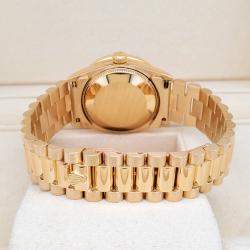 Rolex Custom Pink Baguette 2.3ct Diamonds 18K Yellow Gold President Datejust  Automatic Women's Wristwatch 31mm