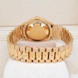 Rolex Custom Black 2.3ct Diamonds 18K Yellow Gold President Datejust  Automatic Women's Wristwatch 31mm