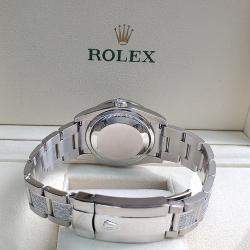 Rolex Custom Darl Grey 5.8ct Diamonds Stainless Steel Datejust 116200 Automatic Men's Wristwatch 36mm