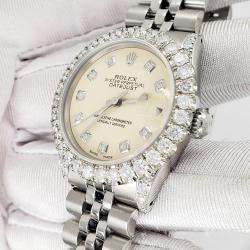 Rolex Custom 2.95ct Diamond Stainless Steel Datejust Automatic Women's Wristwatch 31 mm