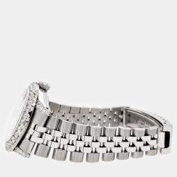 Rolex Custom Cobalt Blue 2.95ct Diamond Stainless Steel Datejust Automatic Women's Wristwatch 31 mm
