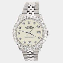 Rolex Custom 2.95ct Diamond Stainless Steel Datejust Automatic Women's Wristwatch 31 mm