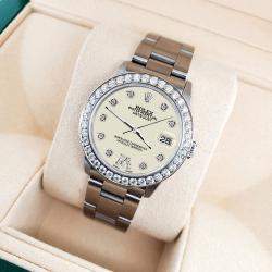 Rolex Custom 1.62ct Diamond Stainless Steel Datejust Automatic Women's Wristwatch 31 mm