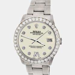 Rolex Custom 1.62ct Diamond Stainless Steel Datejust Automatic Women's Wristwatch 31 mm