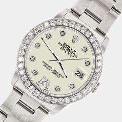 Rolex Custom 1.62ct Diamond Stainless Steel Datejust Automatic Women's Wristwatch 31 mm