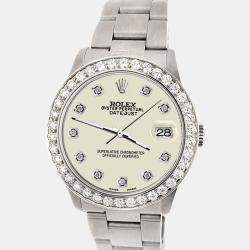 Rolex Custom 1.62ct Diamond Stainless Steel Datejust Automatic Women's Wristwatch 31 mm