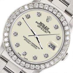 Rolex Custom 1.62ct Diamond Stainless Steel Datejust Automatic Women's Wristwatch 31 mm