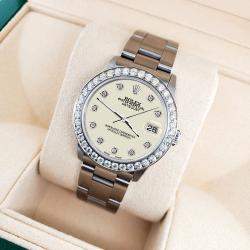 Rolex Custom 1.62ct Diamond Stainless Steel Datejust Automatic Women's Wristwatch 31 mm