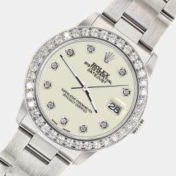 Rolex Custom 1.62ct Diamond Stainless Steel Datejust Automatic Women's Wristwatch 31 mm