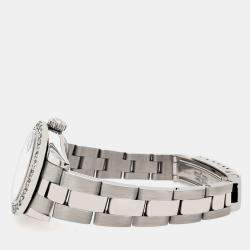 Rolex Custom Tahitian MOP 1.3CT Diamond Stainless Steel Datejust  Automatic Women's Wristwatch 26mm