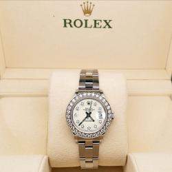 Rolex Custom Ivory 1.3CT Diamond Stainless Steel Datejust  Automatic Women's Wristwatch 26mm