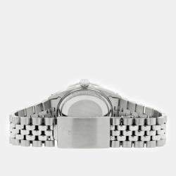 Rolex Custom Silver 1.1CT Diamond Stainless Steel Datejust  Automatic Men's Wristwatch 36mm