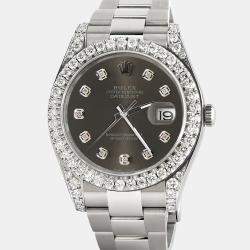 Rolex Customised  4.5CT Diamond Stainless Steel Datejust II  Automatic Men's Wristwatch 41mm