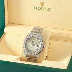Rolex Customised White MOP 4.65CT Diamond Stainless Steel Datejust II 116300 Automatic Men's Wristwatch 41mm