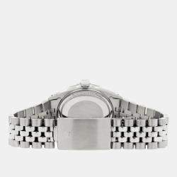 Rolex Customised Light Malachite 1.1CT Diamond Stainless Steel Datejust  Automatic Men's Wristwatch 36mm