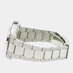 Rolex Customised White MOP 8CT Diamond Stainless Steel Datejust II 116300 Automatic Men's Wristwatch 41mm