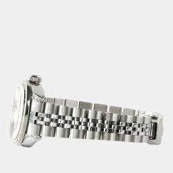 Rolex Customised Aquamarine Blue MOP Diamond Stainless Steel Datejust  Automatic Women's Wristwatch 26mm