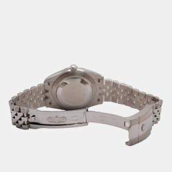 Rolex Silver Stainless Steel Datejust 126300 Automatic Men's Wristwatch 41mm