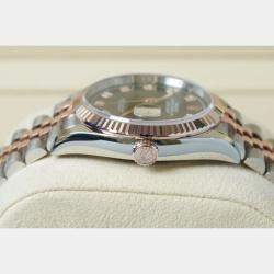 Pre Owned Rolex Datejust 126231 Automatic Black 18K Rose Gold Stainless Steel Women’s Wristwatch 36 mm