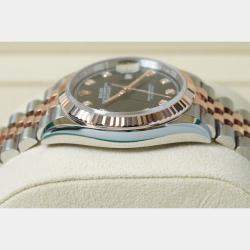 Pre Owned Rolex Datejust 126231 Automatic Black 18K Rose Gold Stainless Steel Women’s Wristwatch 36 mm