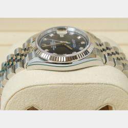 Pre Owned Rolex Datejust 126234-0037 Automatic Blue Diamond Stainless Steel Women’s Wristwatch 36 mm