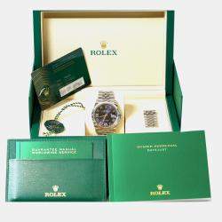 Pre Owned Rolex Datejust 126234-0021 Automatic Purple Diamond Stainless Steel Women’s Wristwatch 36 mm