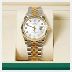 Pre Owned Rolex Datejust 126233-0023 Automatic Mother of Pearl Diamond 18K Yellow Gold Stainless Steel Women’s Wristwatch 36 mm