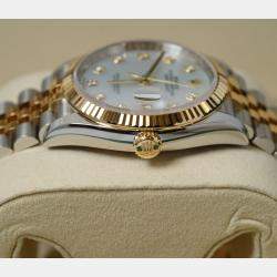 Pre Owned Rolex Datejust 126233-0023 Automatic Mother of Pearl Diamond 18K Yellow Gold Stainless Steel Women�’s Wristwatch 36 mm