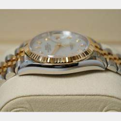 Pre Owned Rolex Datejust 126233-0023 Automatic Mother of Pearl Diamond 18K Yellow Gold Stainless Steel Women’s Wristwatch 36 mm
