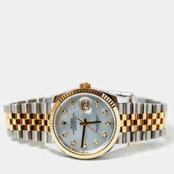 Pre Owned Rolex Datejust 126233-0023 Automatic Mother of Pearl Diamond 18K Yellow Gold Stainless Steel Women’s Wristwatch 36 mm