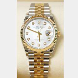 Pre Owned Rolex Datejust 126233-0023 Automatic Mother of Pearl Diamond 18K Yellow Gold Stainless Steel Women’s Wristwatch 36 mm