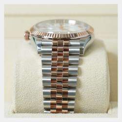 Pre Owned Rolex Datejust 126231-0015 Automatic White 18K Rose Gold Stainless Steel Women’s Wristwatch 36 mm