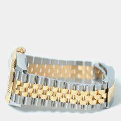 Pre Owned Rolex Datejust 126233-0031 Automatic Silver Diamond 18K Yellow Gold Stainless Steel Women’s Wristwatch 36 mm