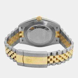 Pre Owned Rolex Datejust 126233-0031 Automatic Silver Diamond 18K Yellow Gold Stainless Steel Women’s Wristwatch 36 mm