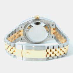 مملوكة مسبقًا ساعة يد نسائية رولكس ديتجاست 126233-0035 أوتوماتيكية ويمبلدون ذهب أصفر عيار 18 ستانلس ستيل 36 مم